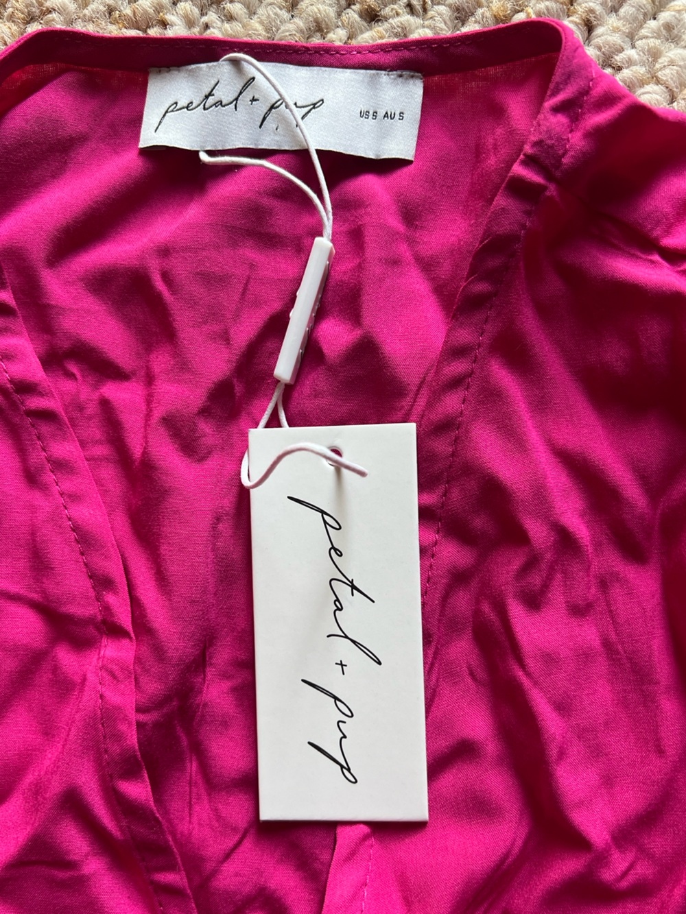 NWT Petal & Pup Small Pink Wrap Maxi Dress with Tie Waist - Picture 4 of 7